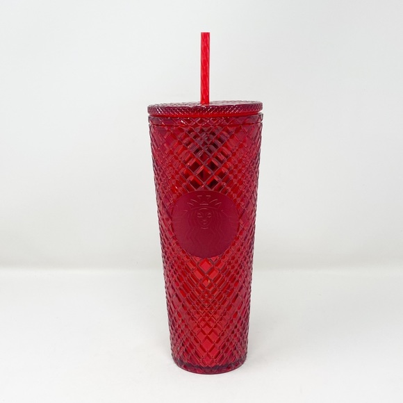 STARBUCKS LIMITED EDITION Red Jeweled Cold Cup Tumbler - Picture 2 of 13